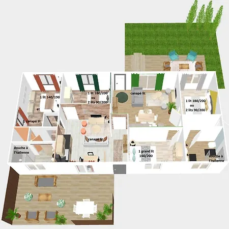 Ferienhaus Duo Vignerouge Primeur Sauna 12p Lescottagesdutarn *